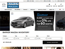 Tablet Screenshot of barkermazda.com